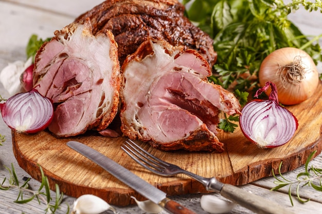 Smoked spicy gammon