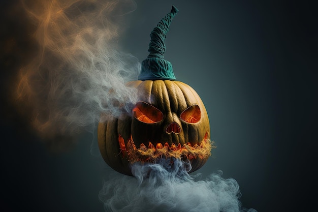 Smokey Halloween pumpkin head Studio