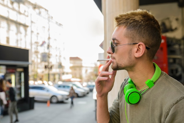 Smoking on the street