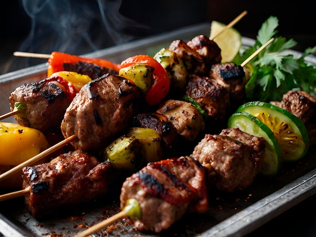 The smoky spicy dishes of Middle Eastern BBQ including kebabs and shawarma