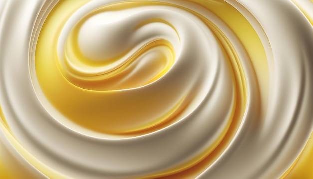 Smooth background of fruit yogurt cream smooth liquid flows paintlike texture Generative AI