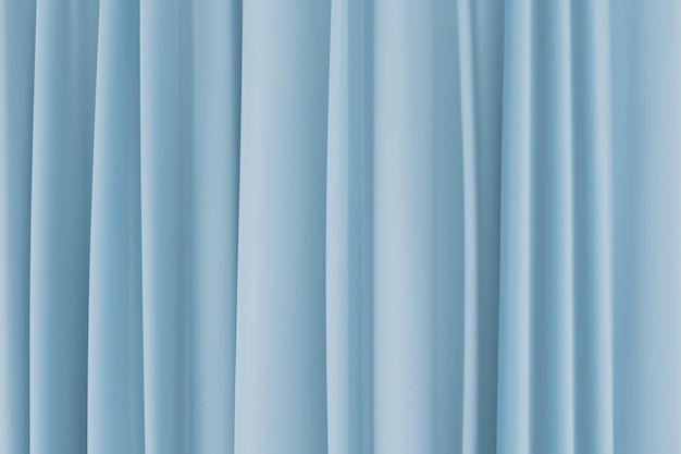 Photo smooth blue fabric texture with vertical folds