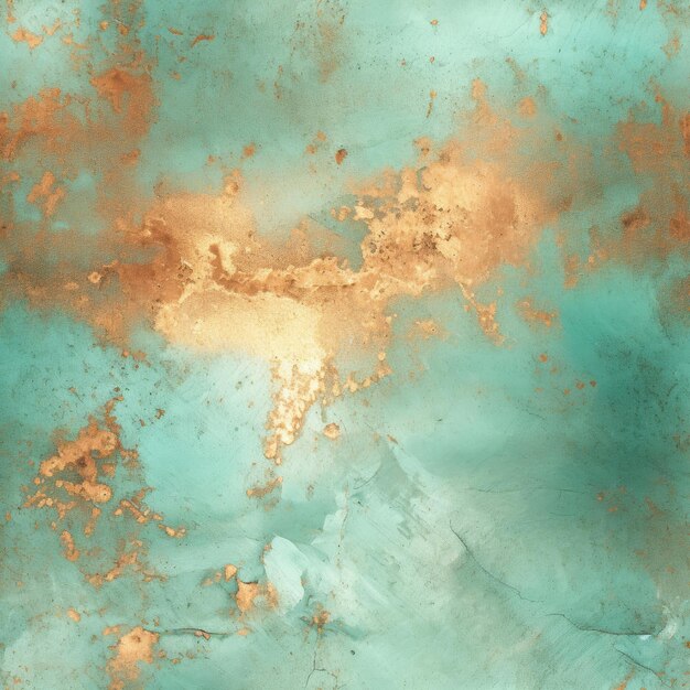 smooth copper and cyan patina