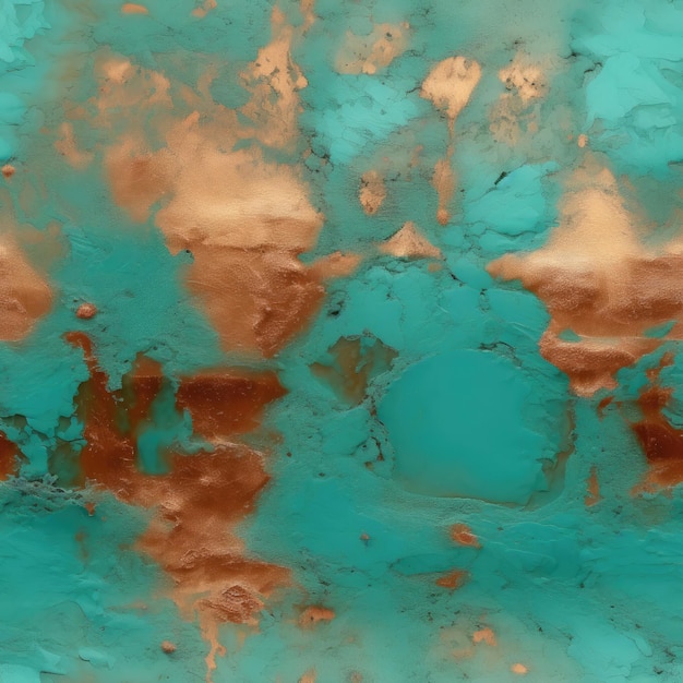 smooth copper and turquoise and azure patina