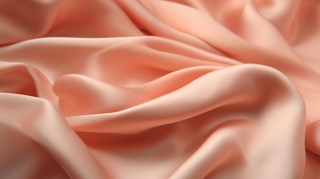 Smooth and Delicate Pastel Peach Silk Fabric for Elegant and Luxurious Designs