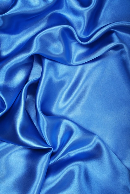 Smooth elegant blue silk can use as background