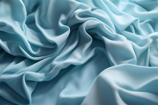 Smooth elegant blue silk or satin luxury cloth texture can use as abstract background