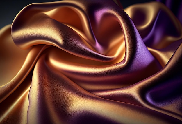 Smooth elegant colorful silk can use as wedding background In Sepia toned Retro style generative ai