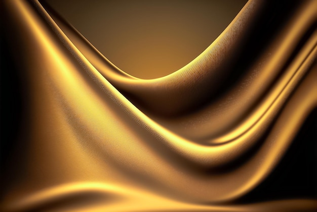 Smooth elegant gold satin as background AI Generated