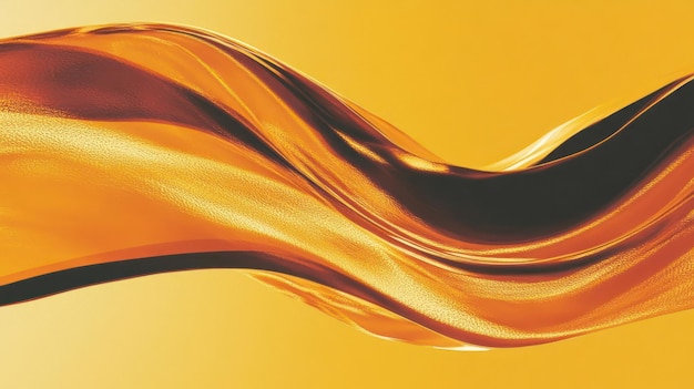 A smooth flowing wave of vibrant orange fabric creates a dynamic visual effect