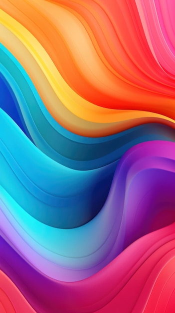 Smooth liquid wave gradient backgrounds abstract rainbow