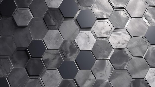 Smooth Organic Stone Wall Tiles Hexagonal Wallpaper