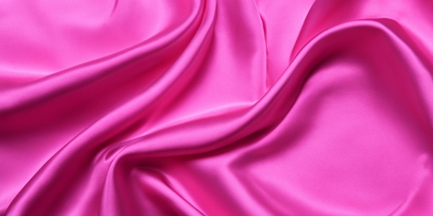 Smooth satin fabrics of bright pink color