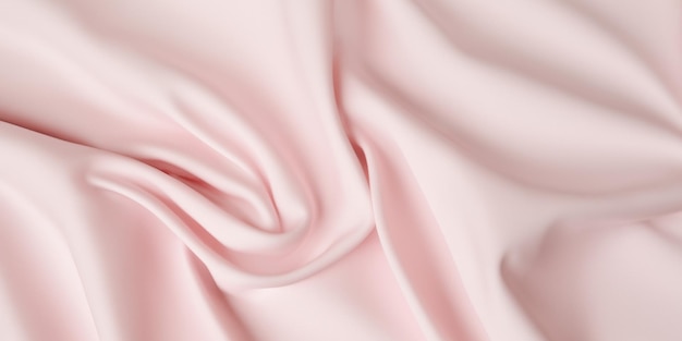 Smooth satin fabrics of light pink color