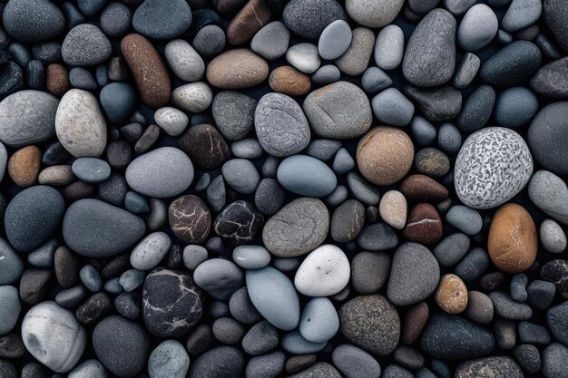 Smooth Sea Pebbles as Natural Background