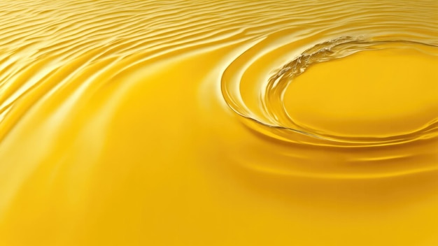 Photo smooth water ripple yellow background