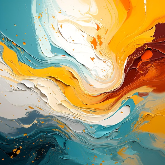 Smooth waves of vibrant colors flow abstractly generated by AI