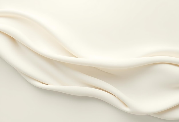 Photo smooth white fabric with soft folds