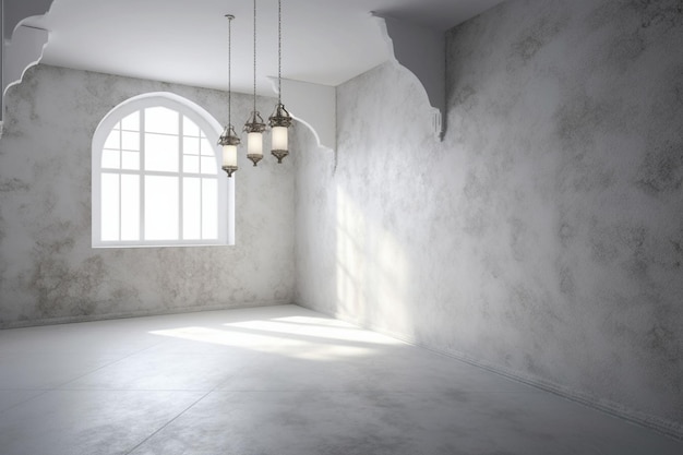 Smooth white plaster wall