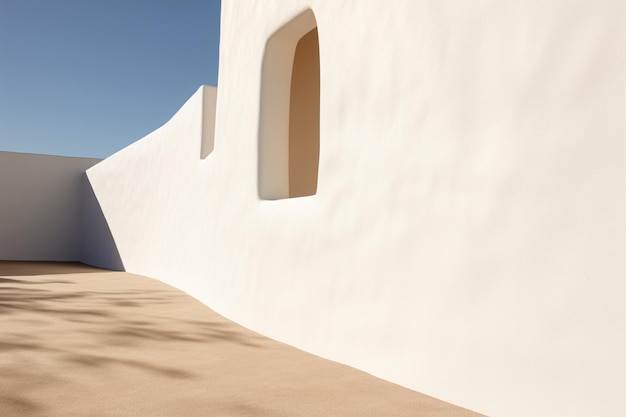 Smooth white stucco wall