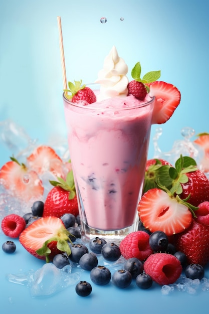 Smoothie menu template Illustration AI GenerativexA