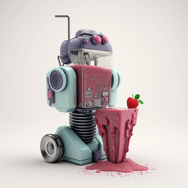 Smoothie Robot Futuristic AI Drink Technology