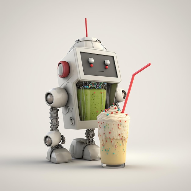 Smoothie Robot Futuristic AI Drink Technology