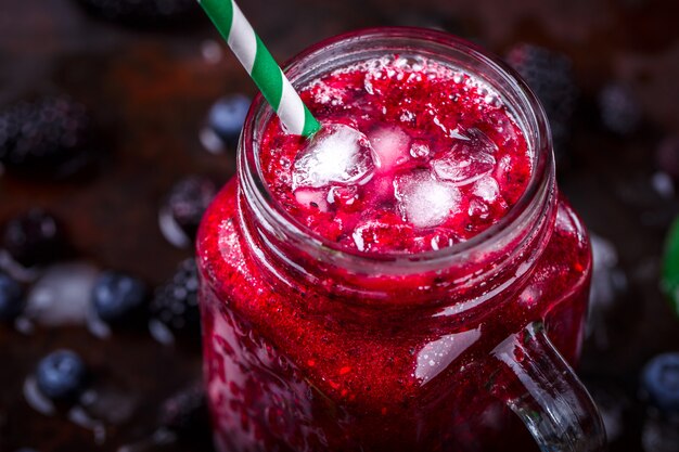 Smoothies.Drink Summer from Mix Berries 