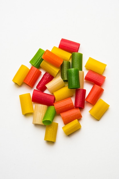 Snack pellets are non-expanded products made with raw materials like cereals, potatoes or vegetable powders, later processed using frying, hot air baking. multicoloured or shaped ready-to-eat snacks