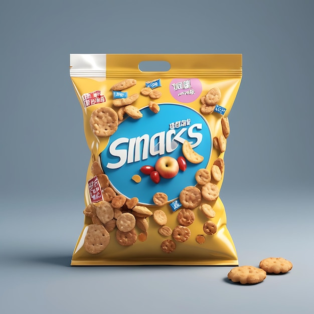 Snacks Food packaging mockup