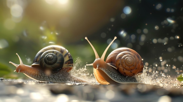 Snail race Generative AI