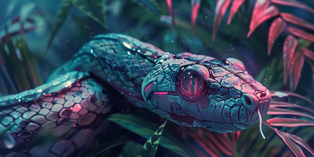 Photo snake cinematic digital art