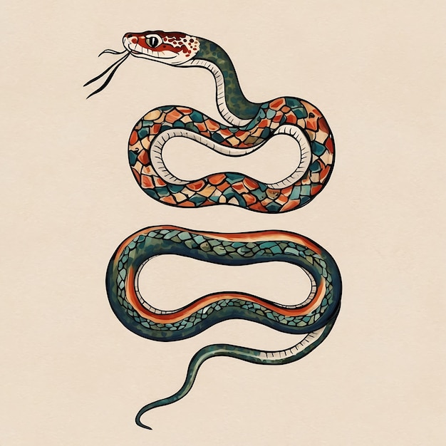 Photo snake drawings collection