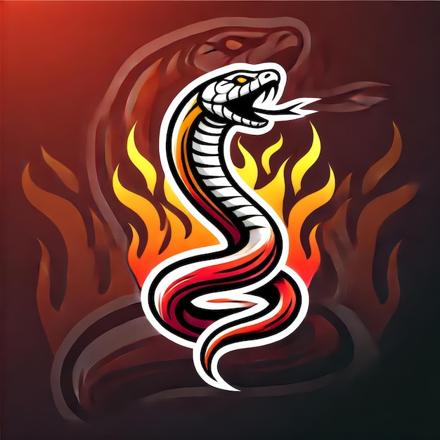 Snake logo with open mouth in various themes and colors