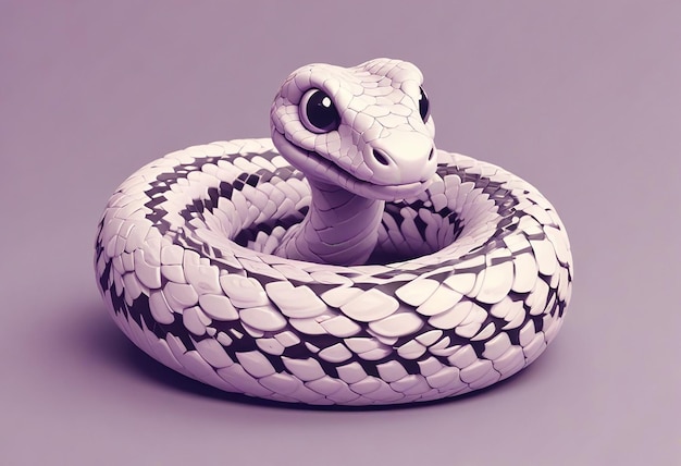 Photo a snake made of paper with a snake on it