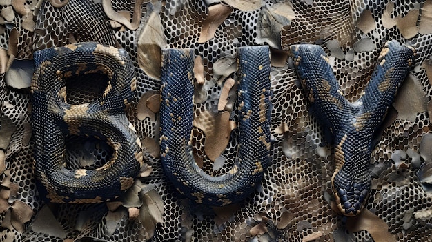 Snake Skin Buy concept creative art poster