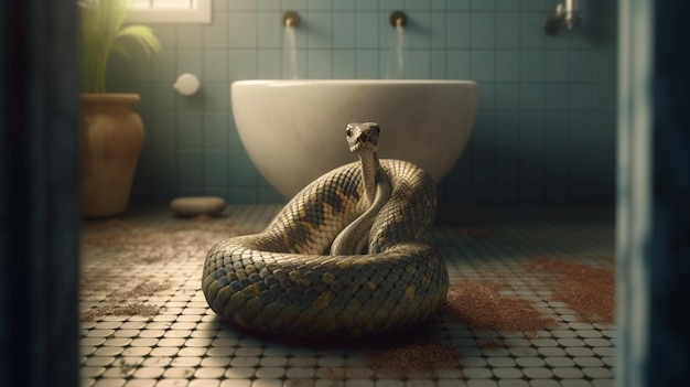 Snake in the toilet Generative Ai