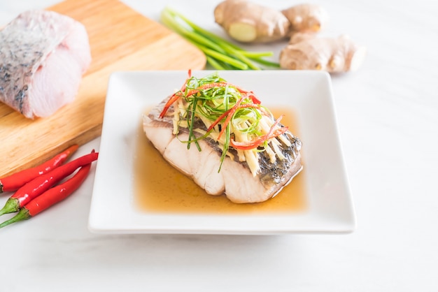 snapper fish steamed with soy sauce