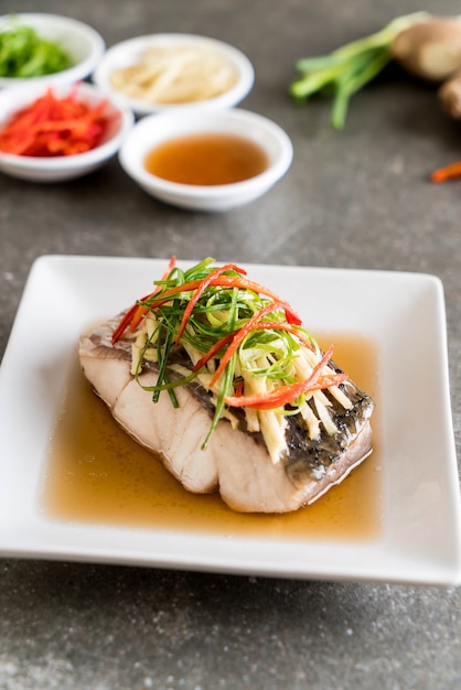 snapper fish steamed with soy sauce