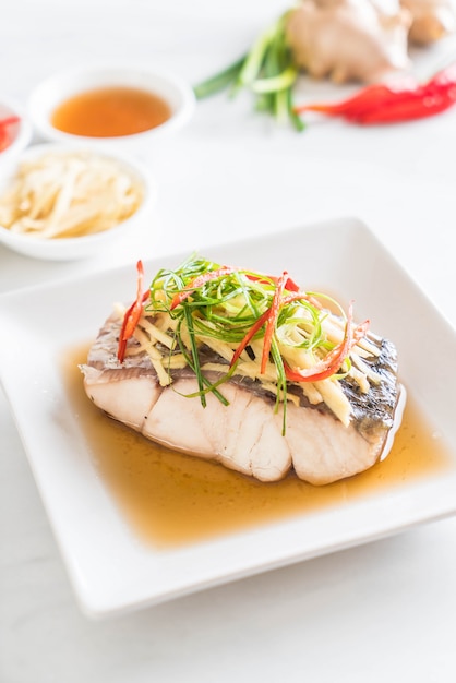 snapper fish steamed with soy sauce