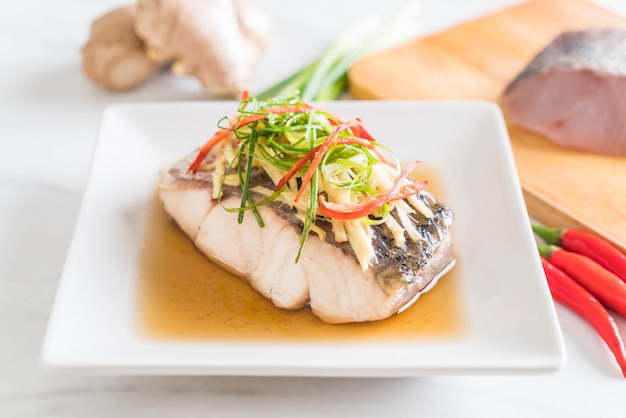 snapper fish steamed with soy sauce