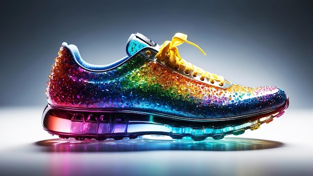 Sneaker with crystals background