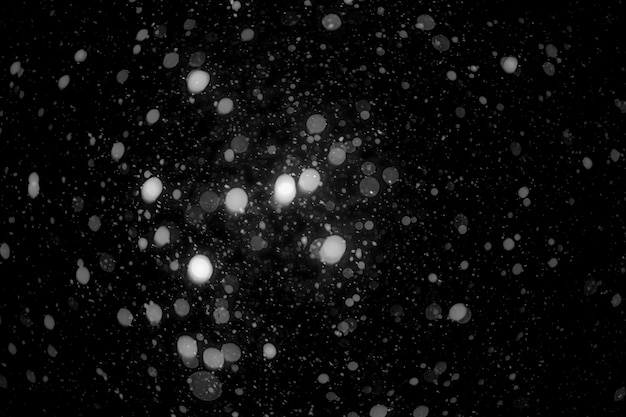 A snow on the black backgrounds