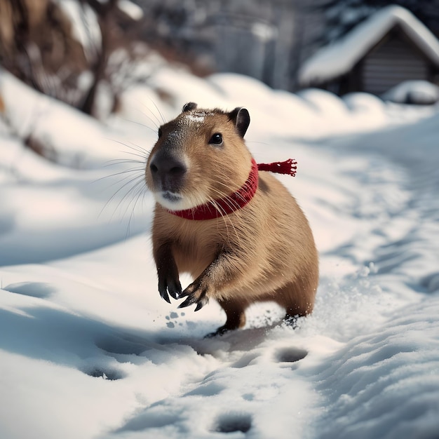 snow capybara