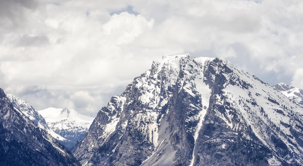 Snow Covered Mountains in American Landscape