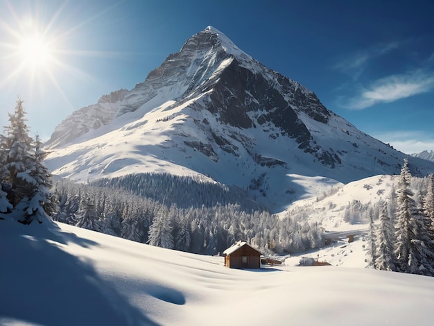 Snow covered mountains during the day