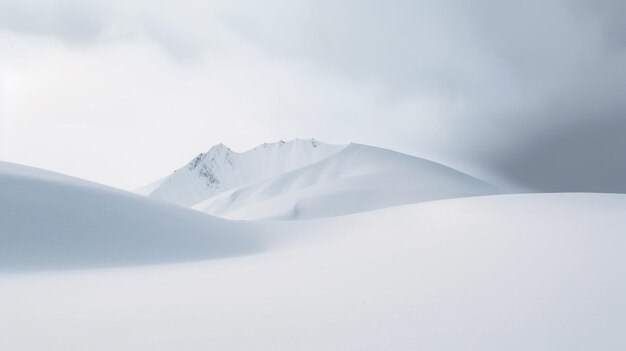 Snow covered mountains in the mountains