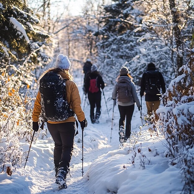 Photo snow games and winter fun in a scenic landscape