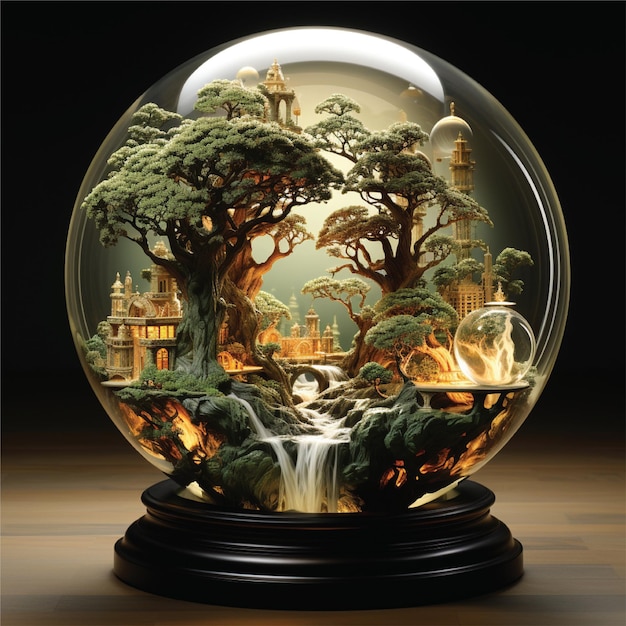 snow globe crystal sphere