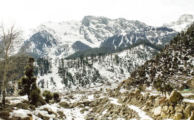 Snow Mountain in Kalam Swat Scenery Landscape